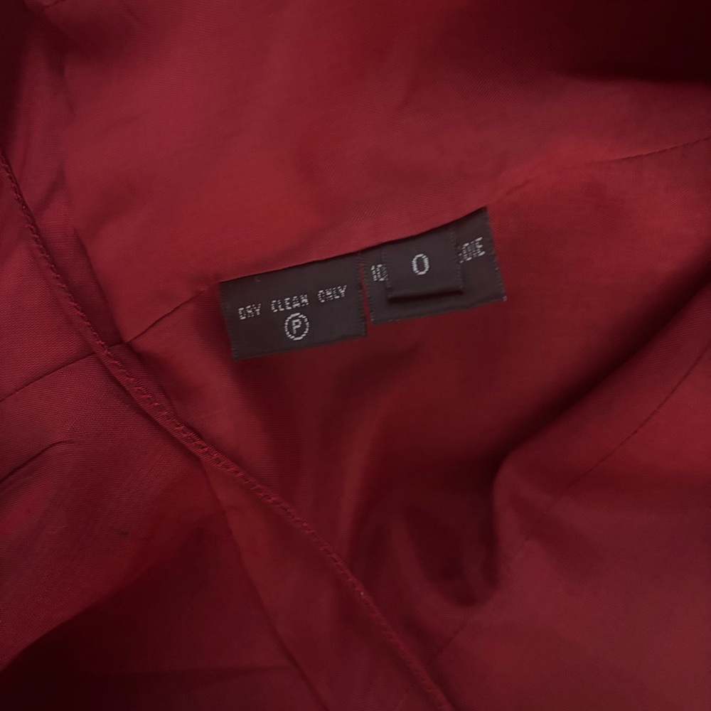 Lafayette 148 New York Deep Red Silk Blazer - Picture 9 of 11